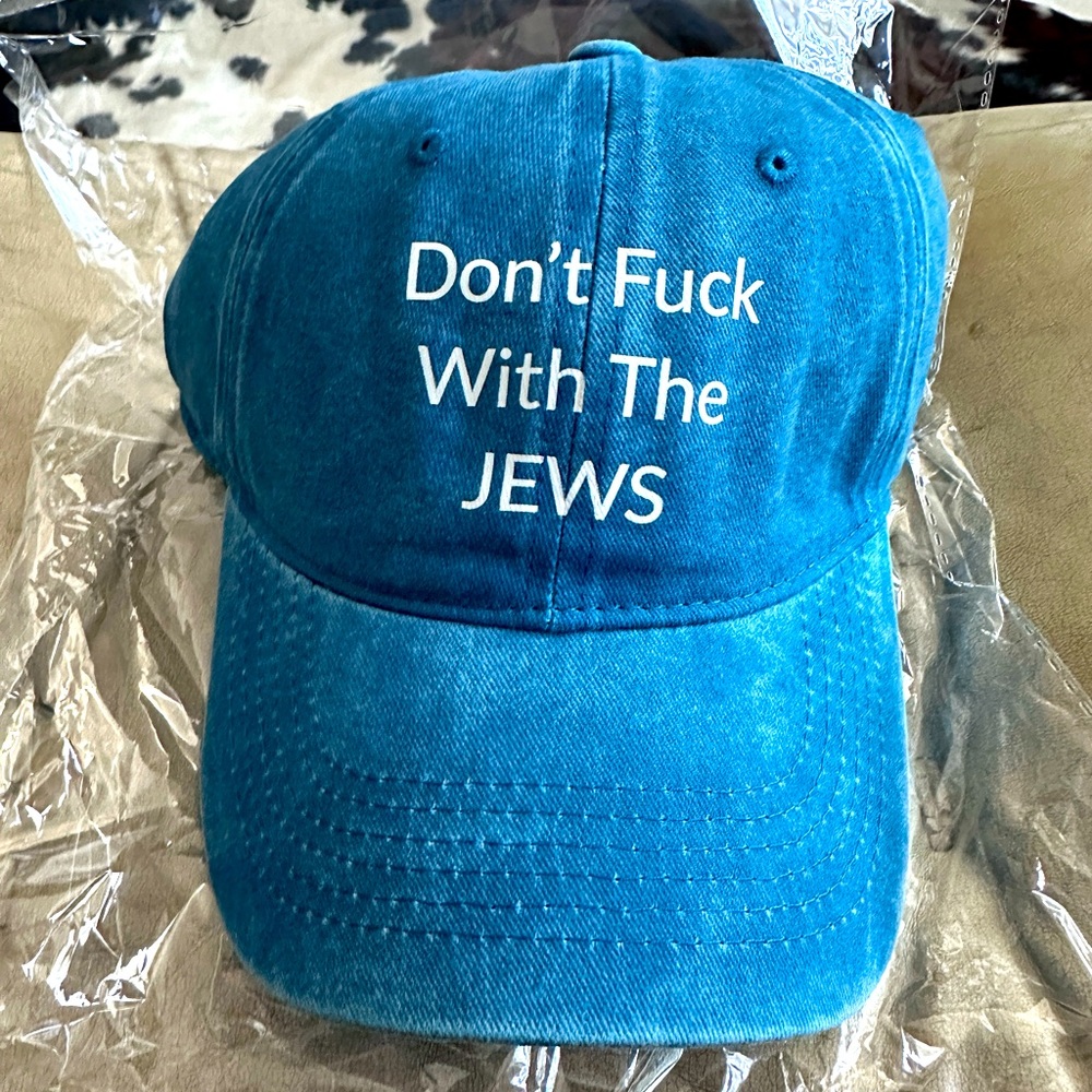 Brand new Jewish Jew Dad hat / Denim blue
